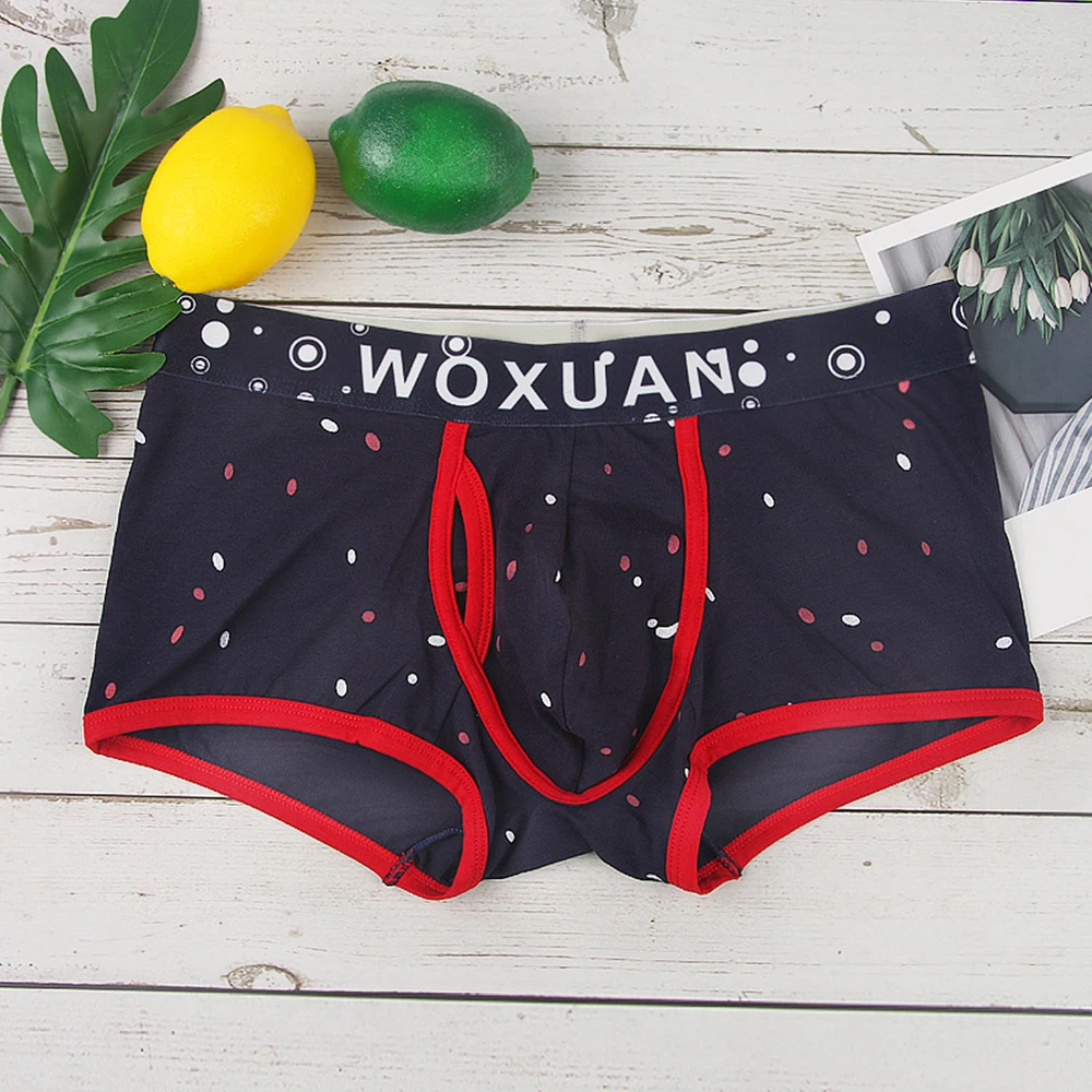 

Men Low Rise Sexy Cotton Boxer Briefs Breathable Stretch Shorts Trunk Underwear