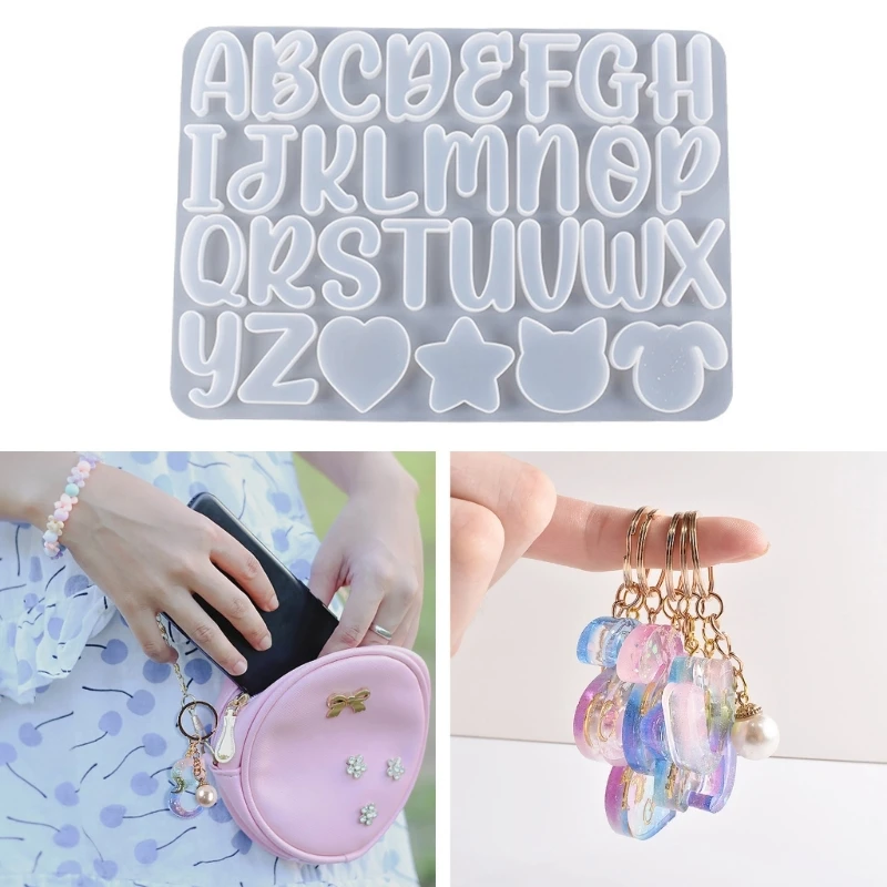 

Letter Silicone Mold DIY Earring Necklace Molds Keychain Pendant Molds