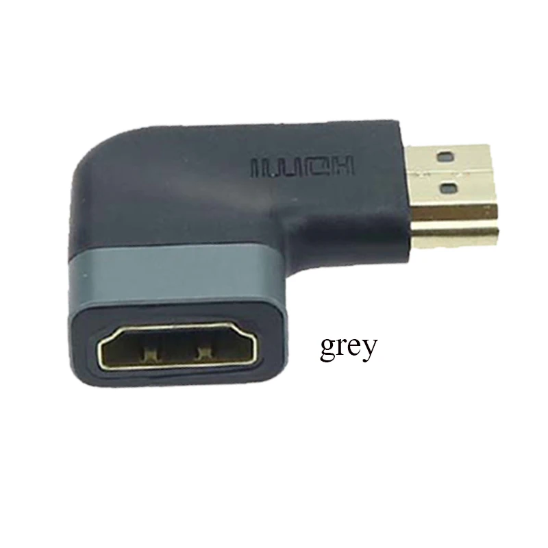 HDMI конвертер Мама-папа правый изогнутый серый/левый Серебристый Супер Полярный
