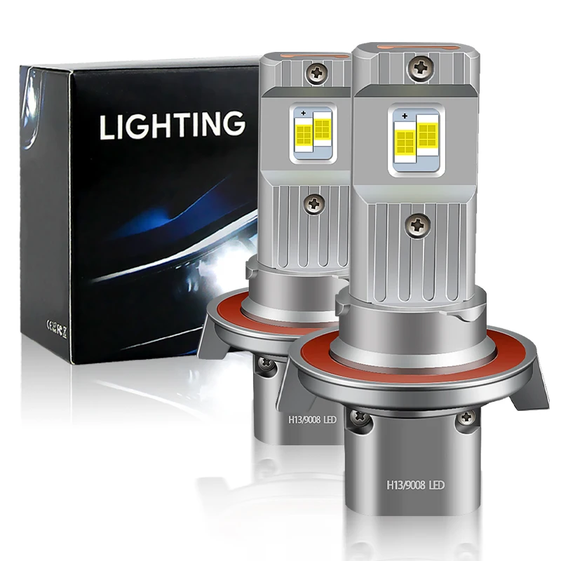 

2 шт. 9004 HB1 9007 HB5 9008 H13 Светодиодная лампа для фар автомобиля Супер яркий белый 6000K с турбовентилятором CSP Hi/Lo Beam 30000LM
