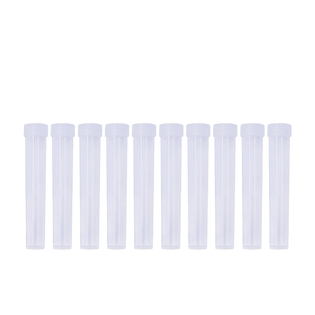 

10 Pcs Needle Storage Tube Organizer Holders Clear Stand Sewing Tubes Embroidered