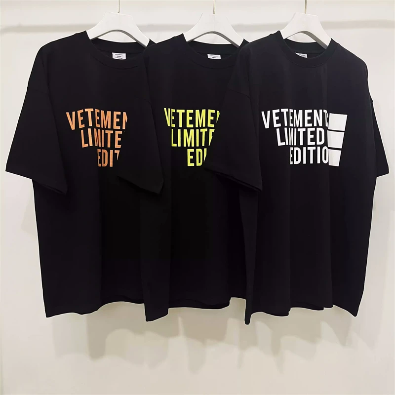 

Коллекция 2023 года, футболка Vetement Limited Edition для мужчин и женщин, футболка 1:1 с бирками лучшего качества, футболка VTM с коротким рукавом
