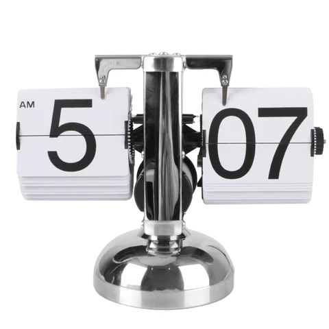 Часы-раскладушка в ретро стиле, цифровые часы с автоматической откидной крышкой, домашние украшения, кварцевые часы-раскладушка с внутренним механизмом