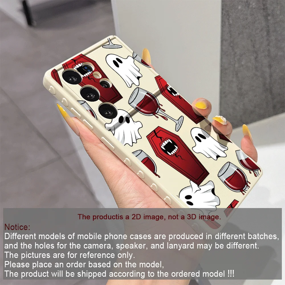 Фото Эстетичный Хэллоуинский Чехол для Телефона с Призраком для Xiaomi Redmi Note 15 Pro Plus 14 13 12 11 10 PRO+ 14C 13C 12C 5G, Мягкий Чехол №2