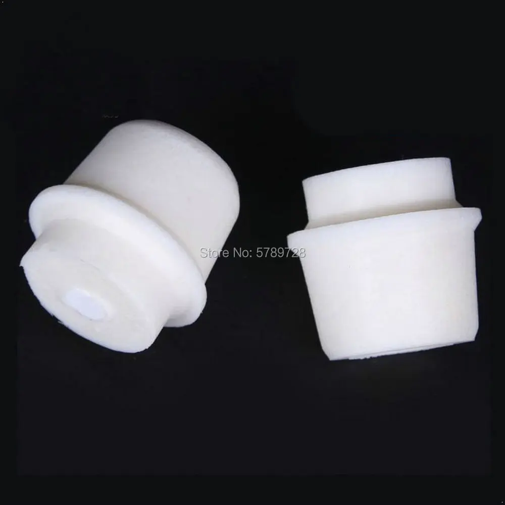 5pcs Laboratory Silicone Bung With Hole Stoppers Airlock Bubbler Triangular flask plug stopper