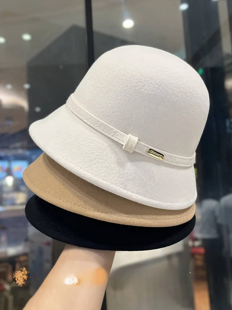 Hepburn Sle Французская шерстяная шапка из чистой шерсти Женская высококачественная