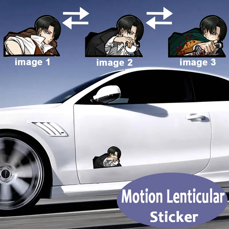 

Attack on Titan Levi Motion Car Sticker Anime Waterproof Decals for Suitcase,Laptop, Refrigerator,Wall, Etc Home Decor Gift