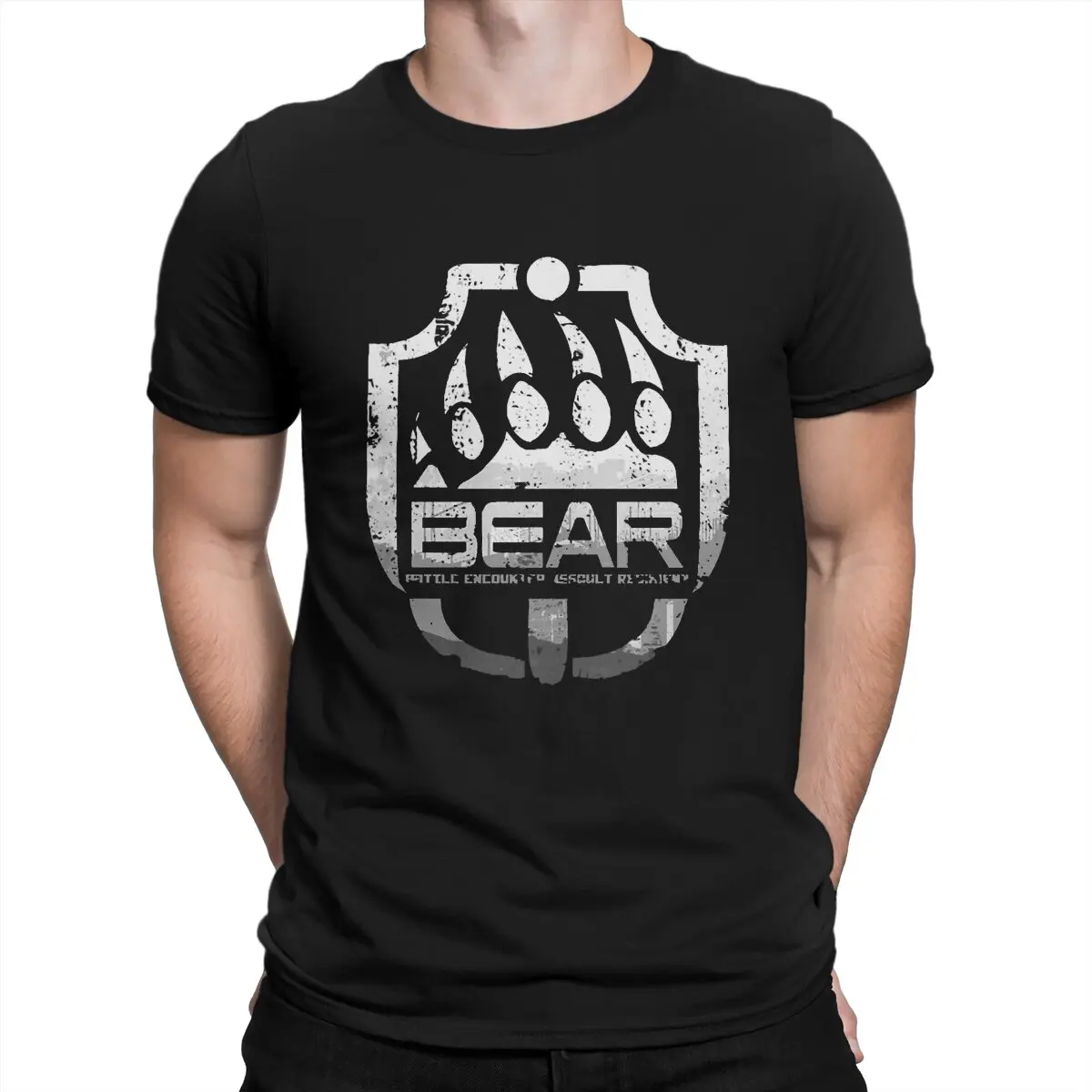 

Men BEAR T Shirts Escape from Tarkov FPS RPG MMO Game Pure Cotton Clothing Vintage Short Sleeve Round Collar Tee Shirt Graphic
