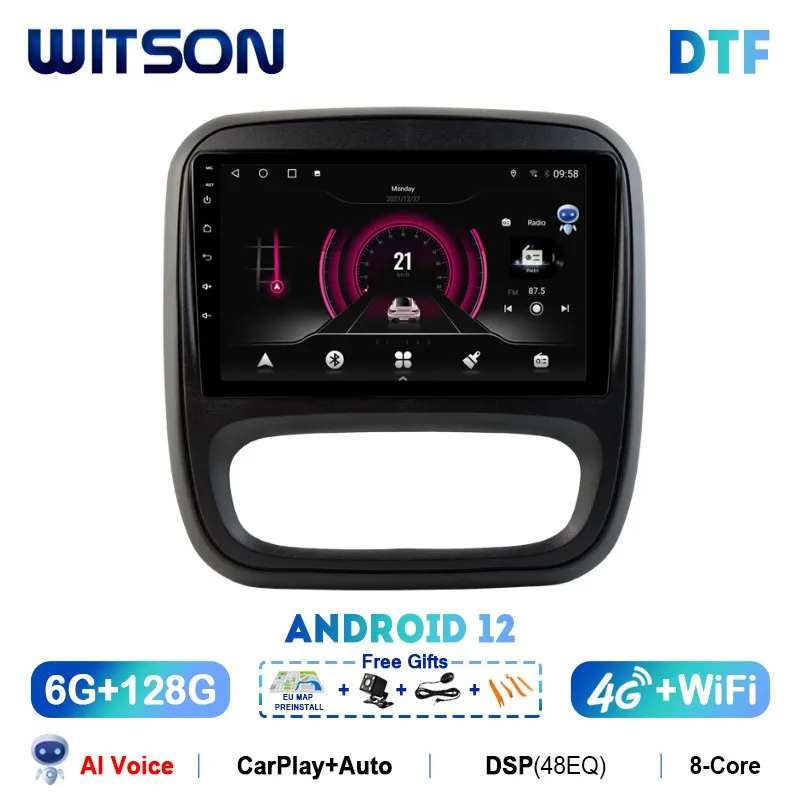 

WITSON Android 12 AI VOICE Car Radio For Renault Trafic 3 Opel Vivaro B 2015-2019 Multimedia GPS Navi Carplay Auto Head Unit