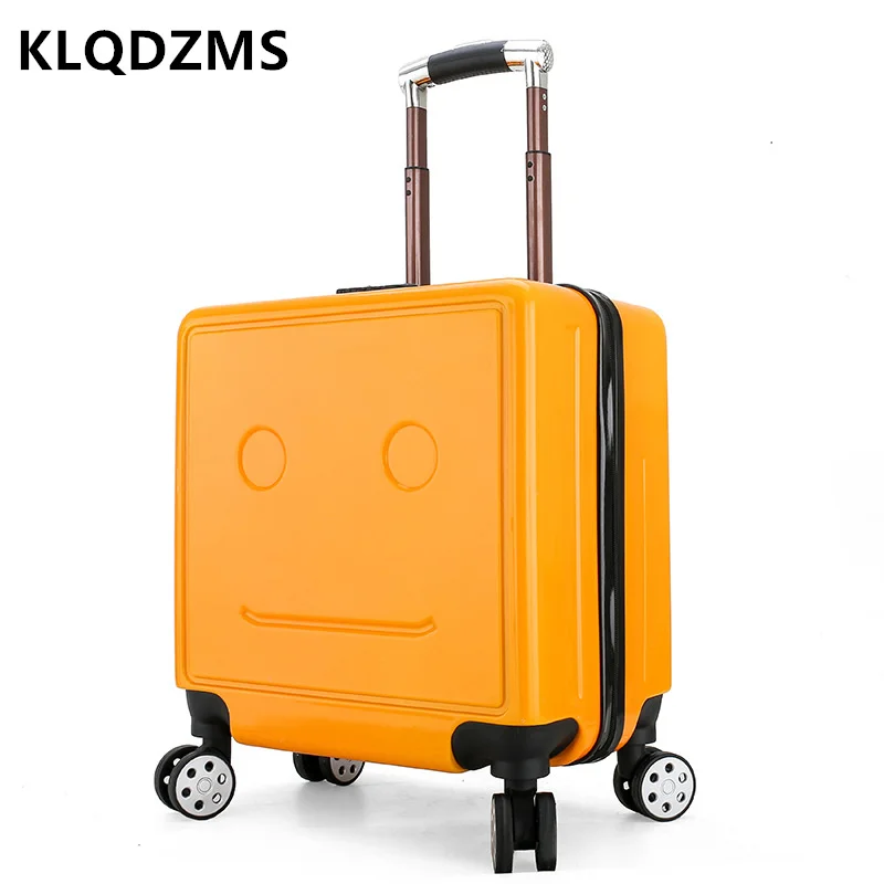 

KLQDZMS 20-дюймовый новый детский чехол на колесиках, маленький чемодан для посадки на колесиках, универсальный мультяшный Ручной Чехол с парол...