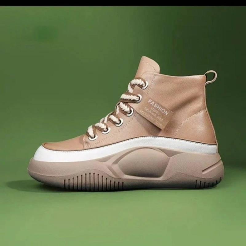 

Women's Boots Zipper Platform Shoes Fashion High-top Casual Ankle