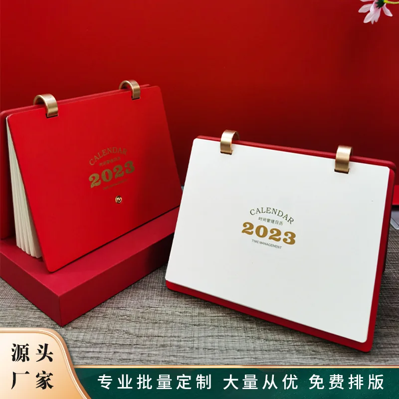 

2023 оригинальная кожаная полка, календарь, календарь, записная книжка, Подарочная коробка с логотипом