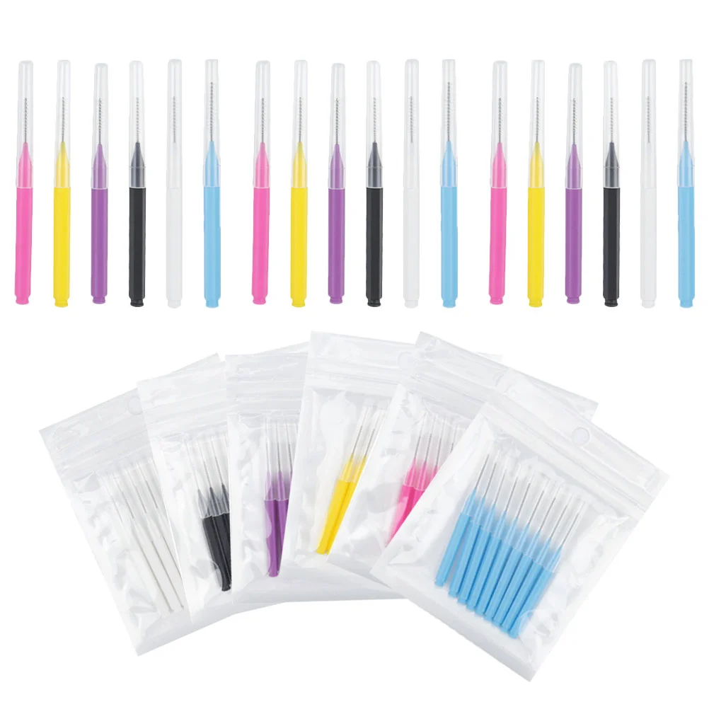 

300 Pcs Eyelash Brush Auxiliary Braces Toothpicks Brow Lamination Orthodontics Plastic InterInterBraces Toothbrushes Between