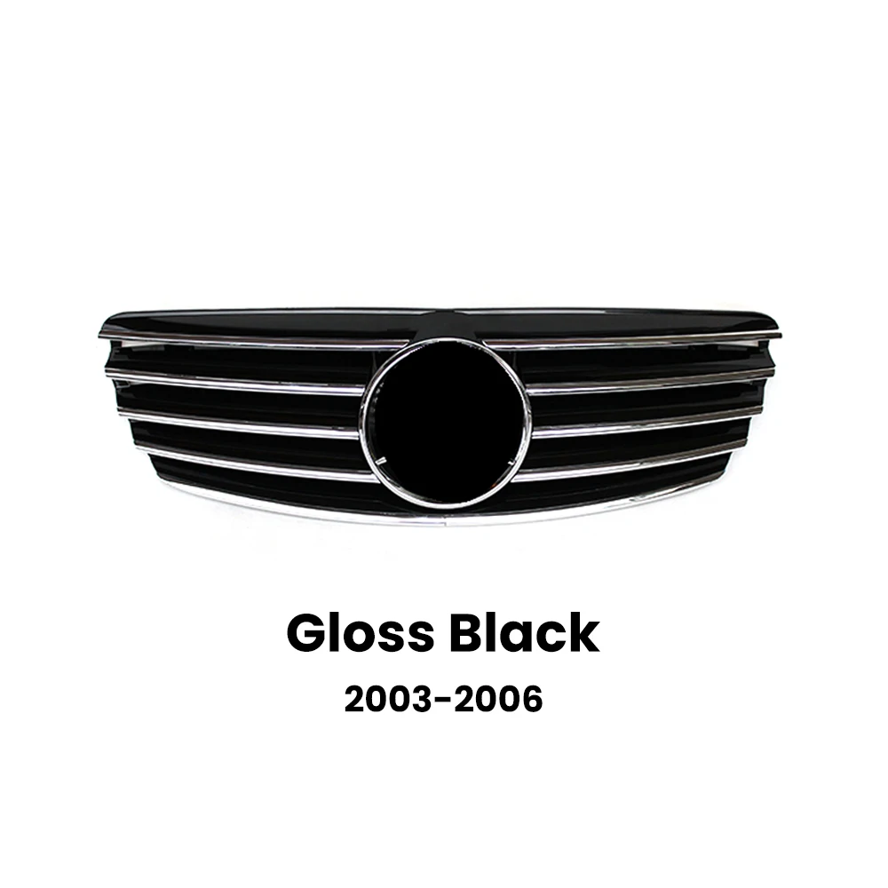 

Гоночная решетка переднего бампера для Mercedes-Benz E-Class W211 2003-2009, черный/серебристый, авто ABS, сменные аксессуары, гриль