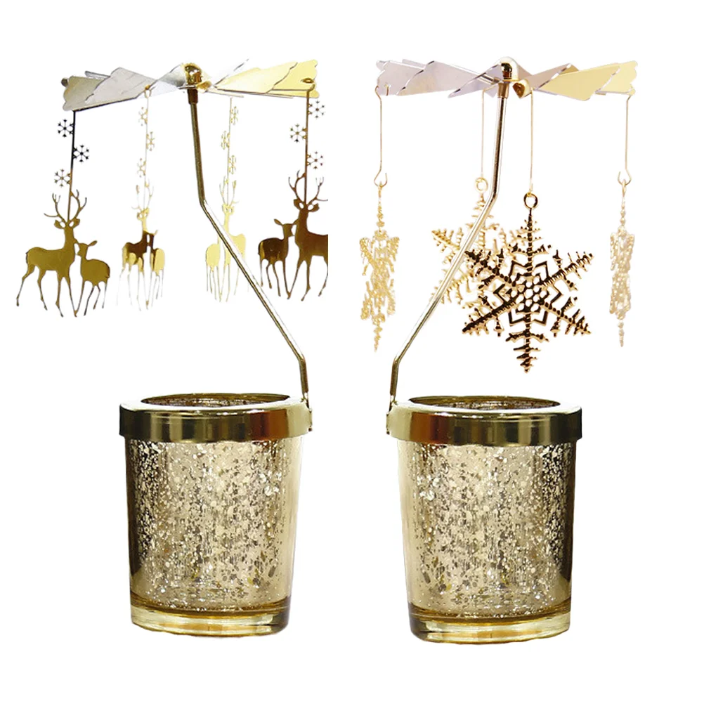 

Holder Christmas Candlestick Tea Holders Table Stand Metal Light Votive Rotatingrotary Tealightdecorations Decorative Dinner