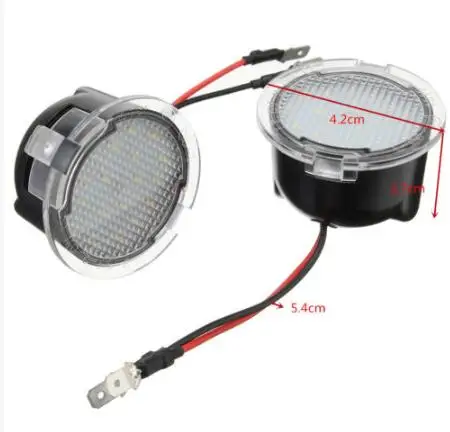 

2Pcs 9-16V LED Side Mirror Puddle Lights for Ford F150 Edge Explorer Kuga Expedition Taurus 2Pcs