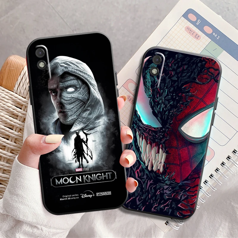 

Marvel Logo Moon Knight Phone Case For Xiaomi CC9 CC9e 10S 10 Pro 11 11 Lite 11 Pro 10 Liquid Silicon Silicone Cover Coque