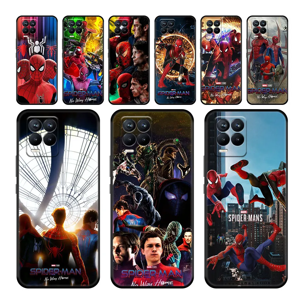 

Black For Oppo Realme GT Neo 2 C21y 9 5G 7 Pro 8i X50 Pro C21 GT Master 8 XT Phone Case Marvel Spiderman 3 No Way Home Movice