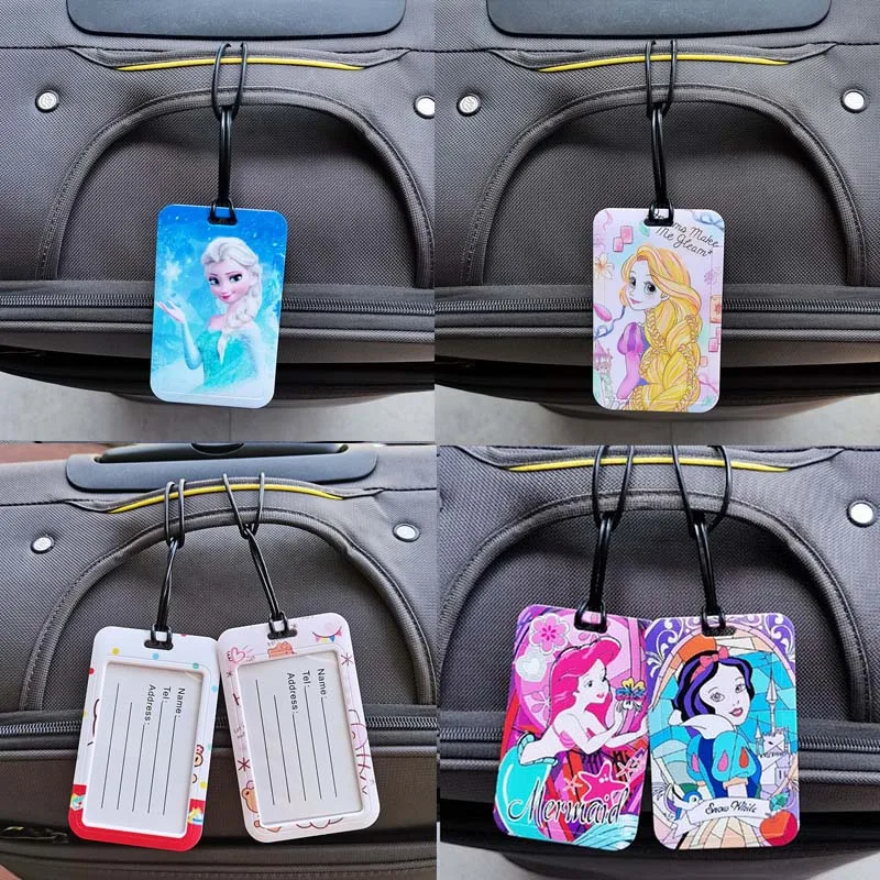 

Пластиковая бирка для багажа Disney, ярлык для багажа белоснежного цвета, с нажимным и вытяжным креплением, для путешествий