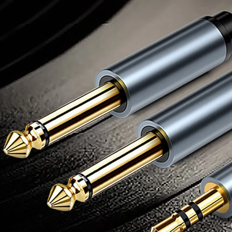 Аудиокабель 1/4 дюйма разъем 6 35 мм штекер 3 5 провод из чистой меди для усилителя