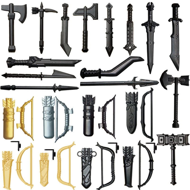 Средневековый военный строительный блок Спартанский воин замок рыцарь семейное