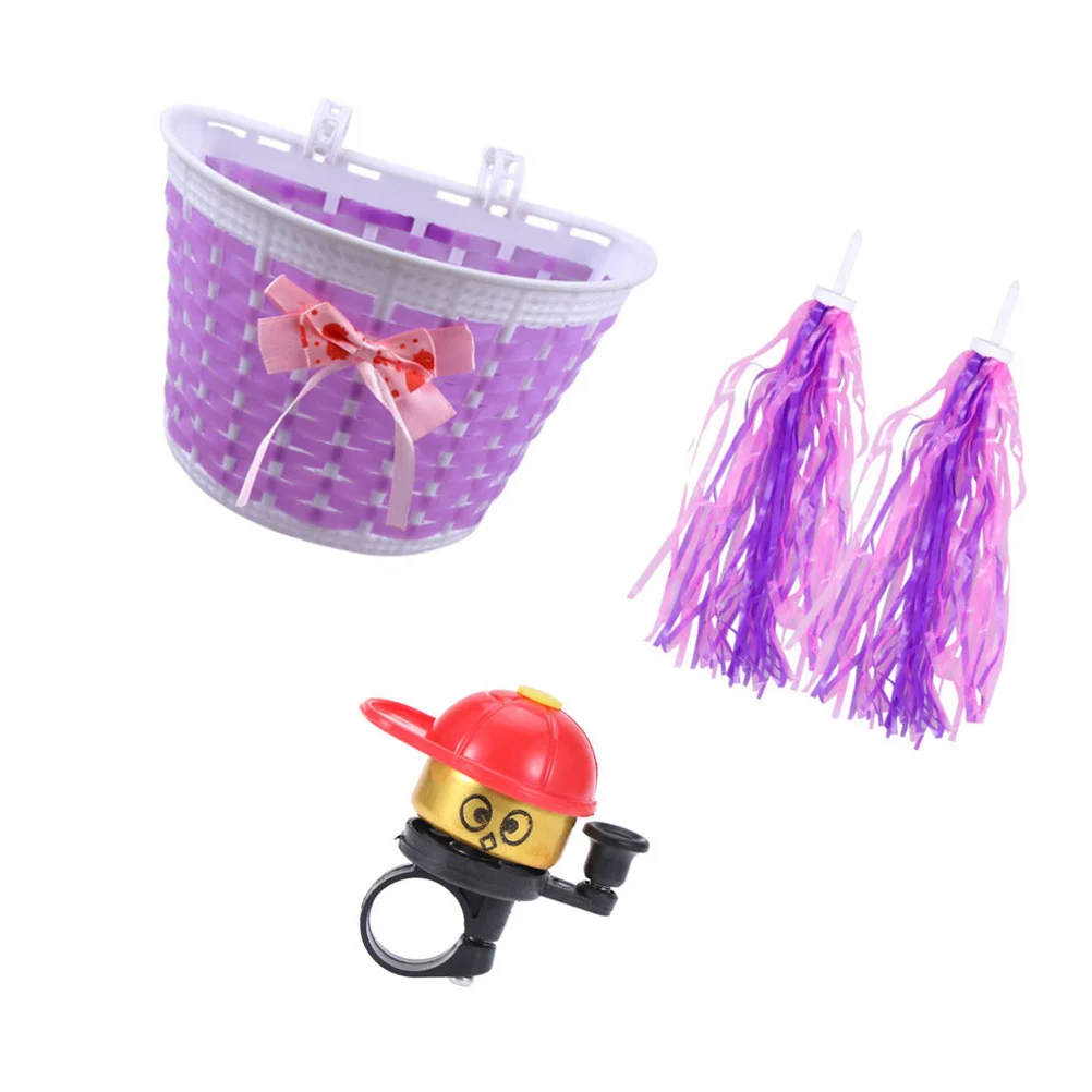 

Bike Basket Kids Streamers Bell Handlebar Scooter Children Tassel Ribbongirls Child Accessories