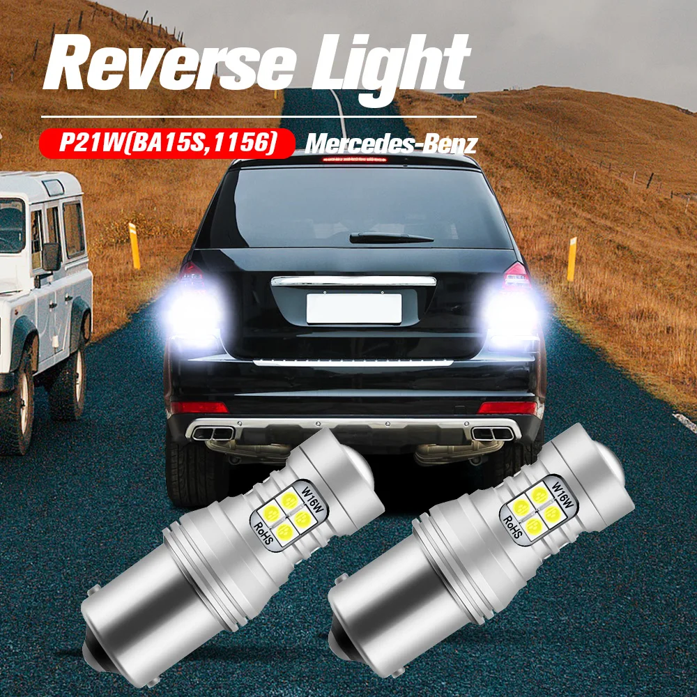 

2x LED Reverse Light Blub Lamp P21W BA15S 1156 Canbus For Mercedes Benz W168 W169 W245 W202 W203 W204 C204 CL203 S202 S203 W415