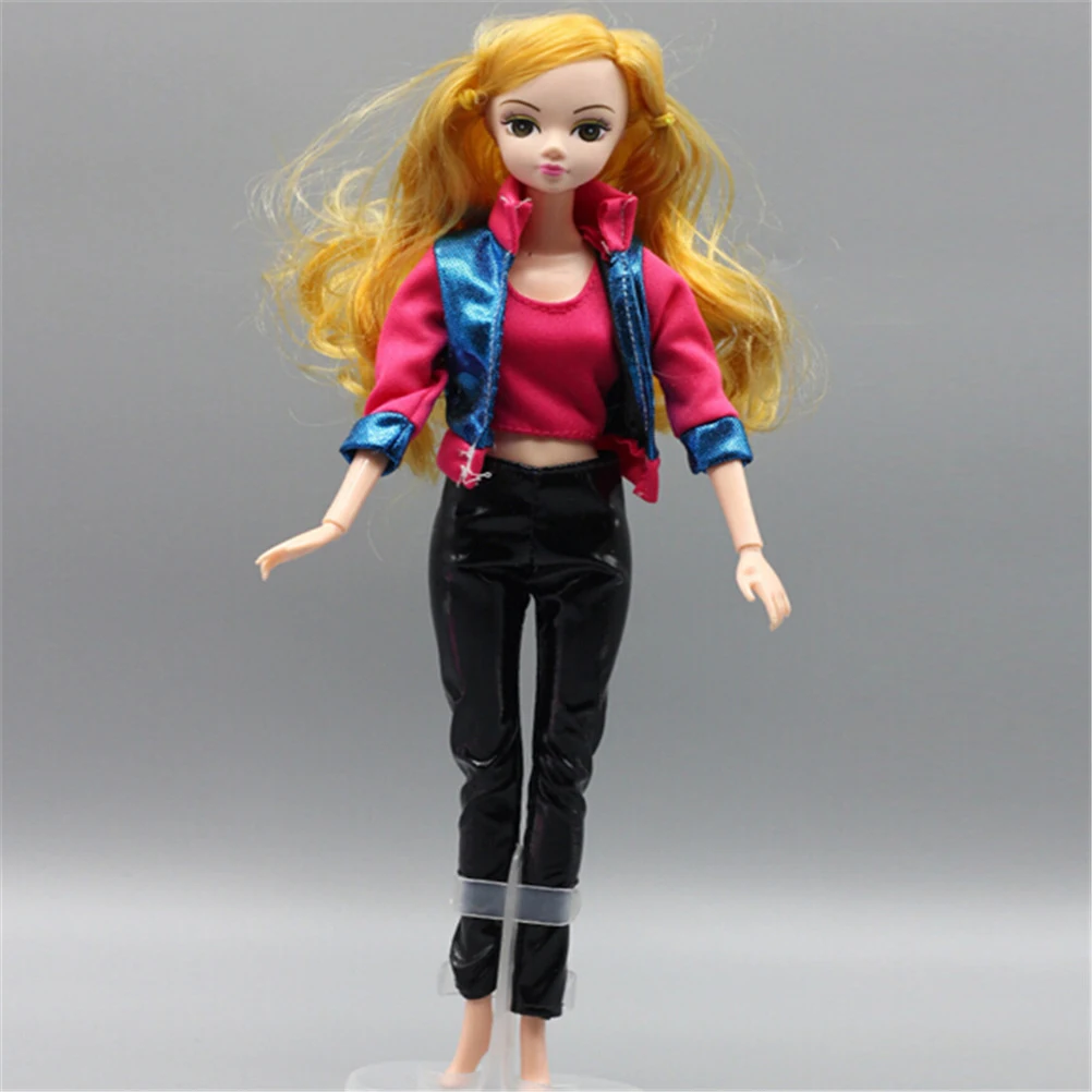

3pcs/Set Fashion Outfit Casual Daily Travel Dress Up Long Sleeve Shirt Pants Trousers Clothes For Doll Accessories Wholesale