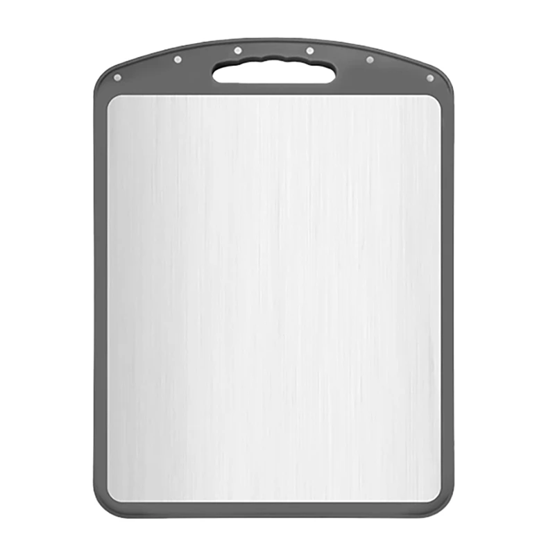 Двухсторонняя разделочная доска из нержавеющей стали, разделочная доска из пшеничной соломы, хлопьев, волокон, разделочная доска, легко зах...