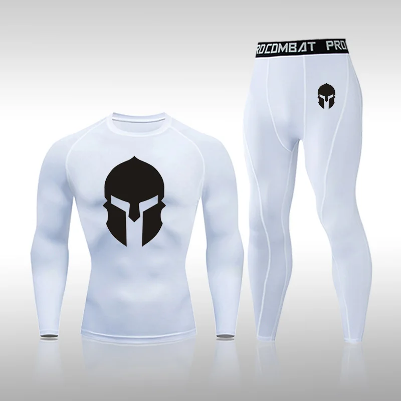 

Compression Suits Men's Quick Dry Set Clothes Sport Running 2-piece Sets MMA Jogging Gym Work Out Fitness Tracksuit Clothing