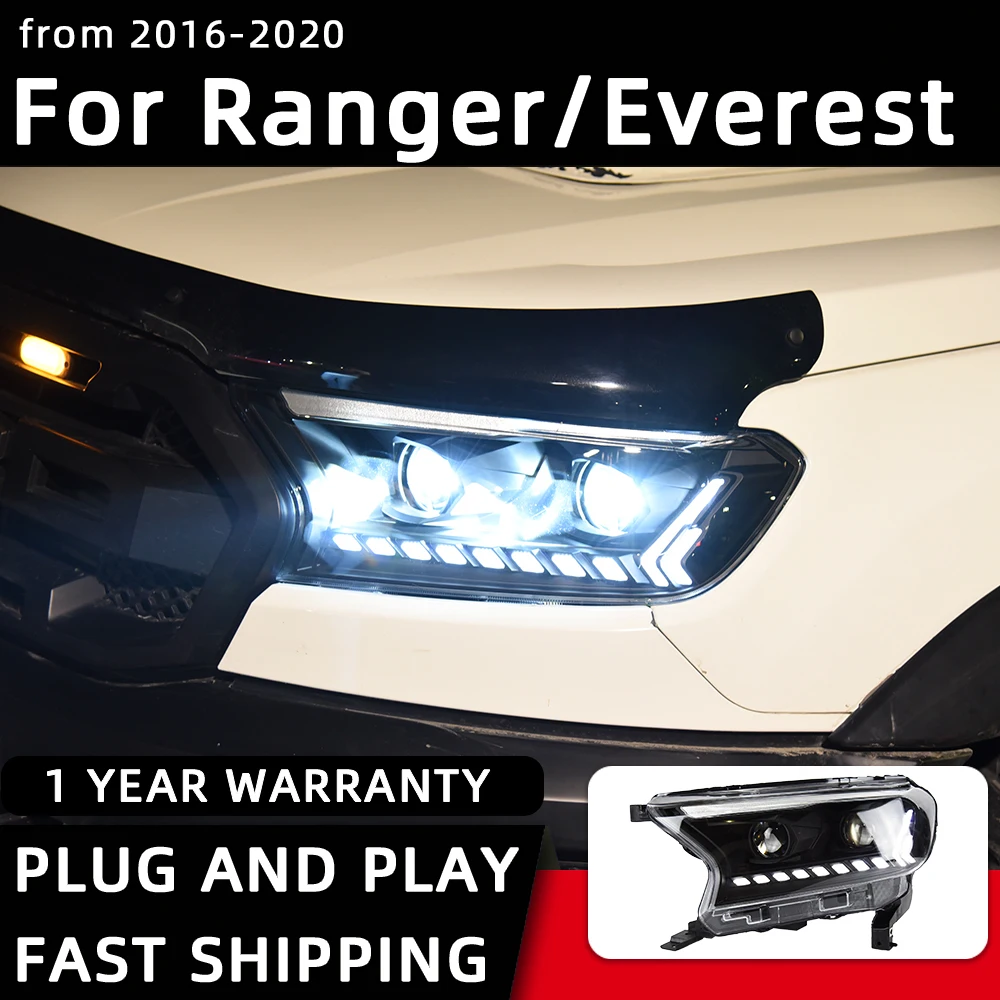

Стайлинг автомобиля фары для Ranger Everest T6 FL T7 T8 Raptor Audi светодиодный Ной фары 2016-2020 фары головного света дневные ходовые огни