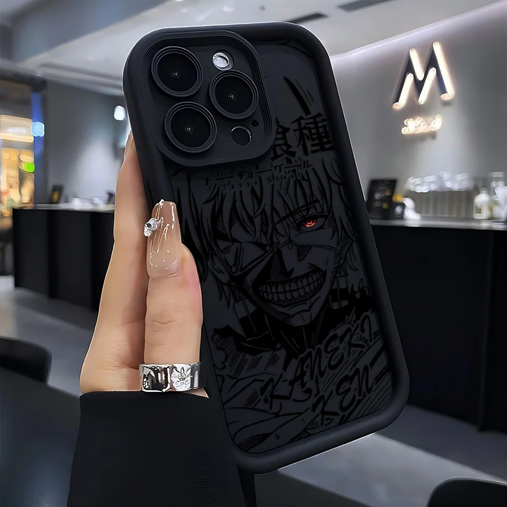 Фото Новый стильный чехол для телефона с аниме-принтом «Токийский гуль» для Xiaomi Redmi 15, 14C, 13, 13C, 12, 12C, K50, K40, 10C, 10, 9T, 9C, 9A (4G/5G), мягкий чехол из ТПУ №5