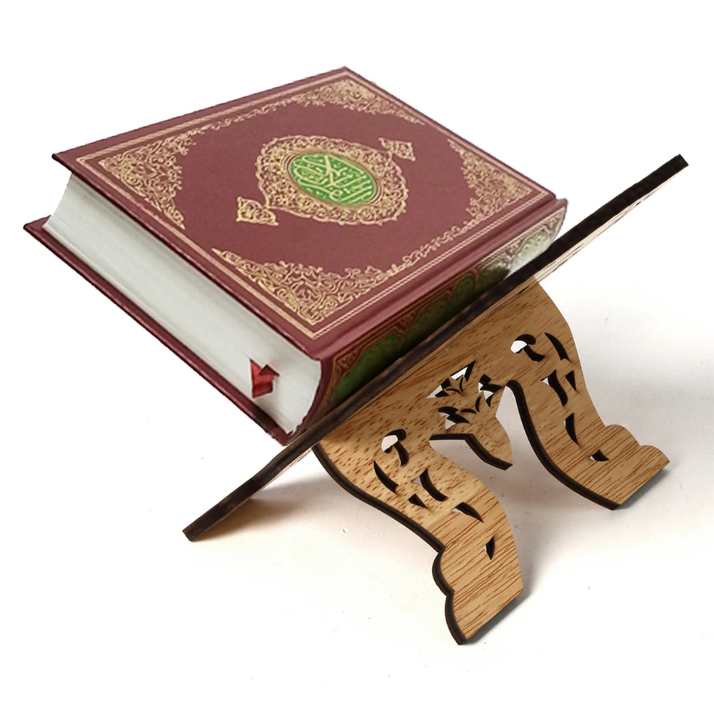 

Eid Al-Fitr Islamic Wooden DIY Book Shelf Bible Frame Kuran Quran Koran Holy Book Stand Holder Shelf Rehal Islam Home Decoration