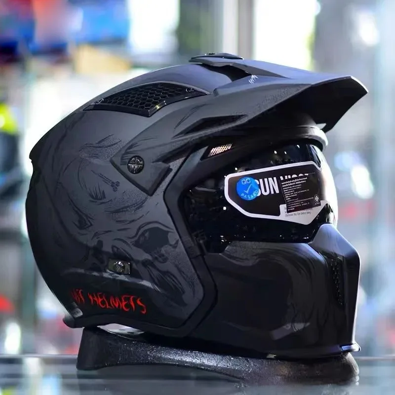 Мотоциклетный шлем модульный съемный для езды по бездорожью мужчин и женщин