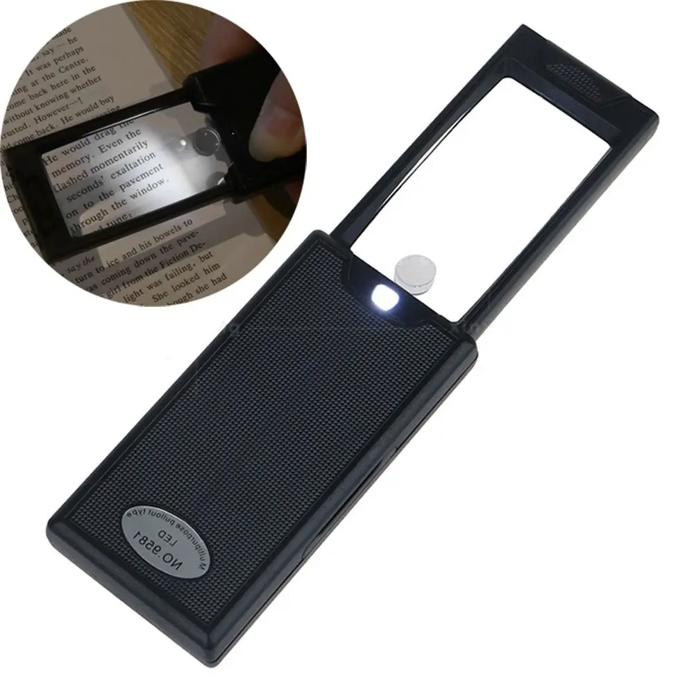 

2.5X 45X Foldable Scale Magnifier LED Illumination Light Printing Magnification Lupa Optical Lenses Magnifying Glass Home Tools