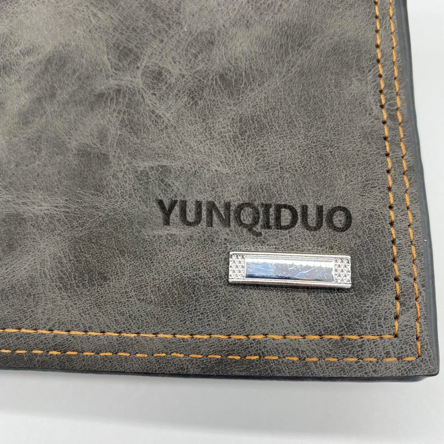 

Кожаный кошелек YUNQIDUO для мужчин, сверхпрочная строчка | Тонкий складной кошелек с 8 отделениями для карт | Подарок для Него