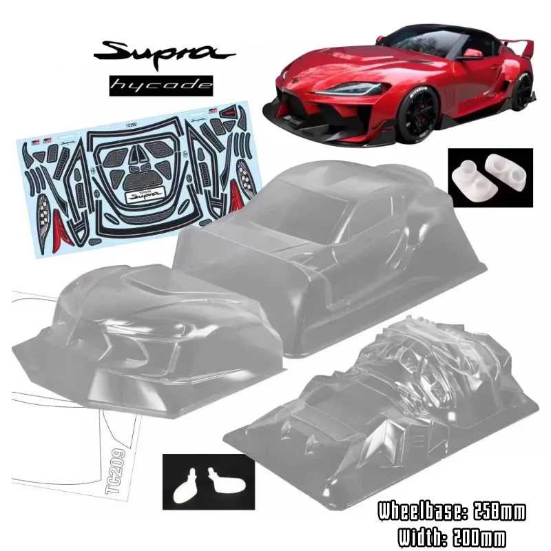 1/10 шт. RC Supra Hycade широкая оболочка 200 мм ширина абажура выхлопная прозрачная оболочка для Turing Dirft Mst Yokomo Hpi Hsp