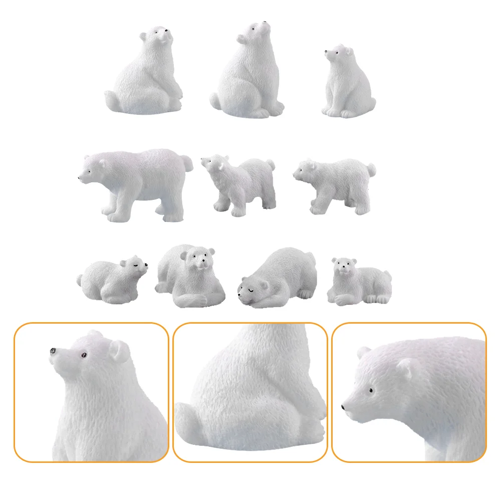 

10 Pcs Pearlescent Micro Landscape Decoration Toys Table Miniature Resin Ornament