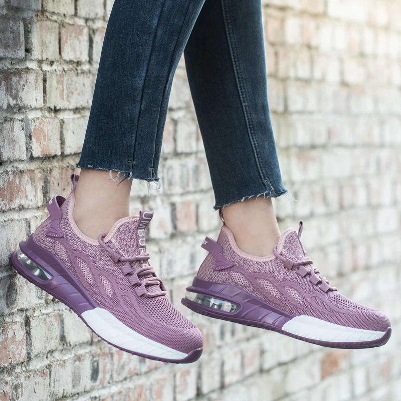 Dian Sen 2023 New Work Non Slip Safety Shoes For Women Light Breathable Sneaker Platform Female Sports Shoes Mesh Casual Sneaker