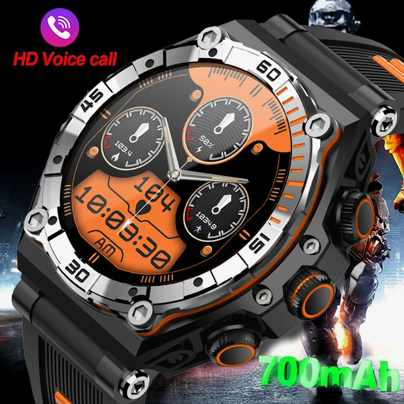 

2023 New Man Watch Men Smartwatch Bluetooth Call AMOLED 1.43 Inch HD Screen Sport Fitness Heart Rate 700 MAH Battery Wearable