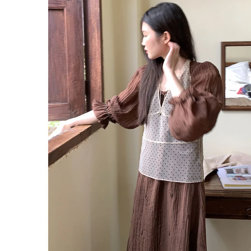 Женский прозрачный сетчатый топ на бретелях Черная майка с волнистым узором