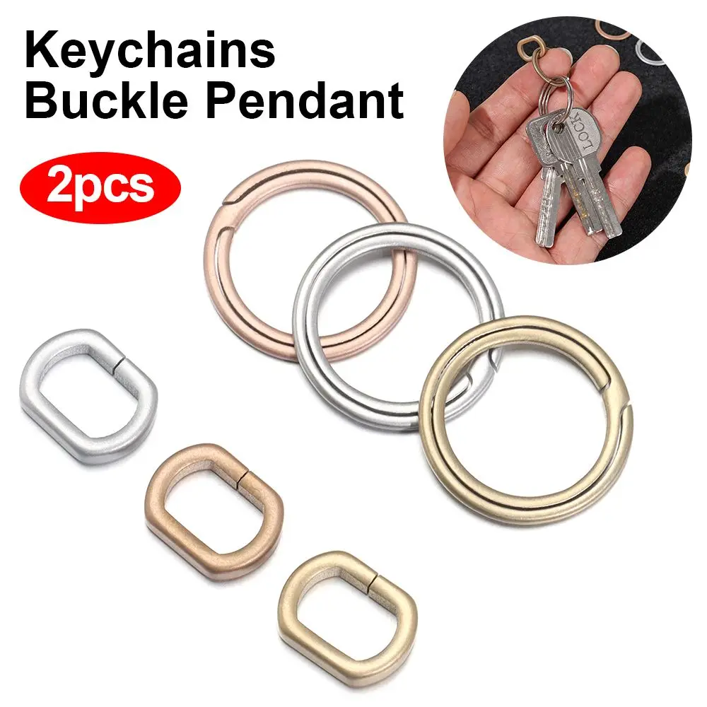 

Брелок для ключей из титанового сплава мужской, креативный подарок на открытом воздухе, пряжка, кольцо для ключей, 2 шт.