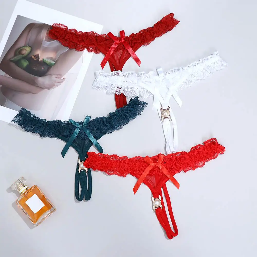 Модное дизайнерское кружевное однотонное нижнее белье с открытой промежностью в