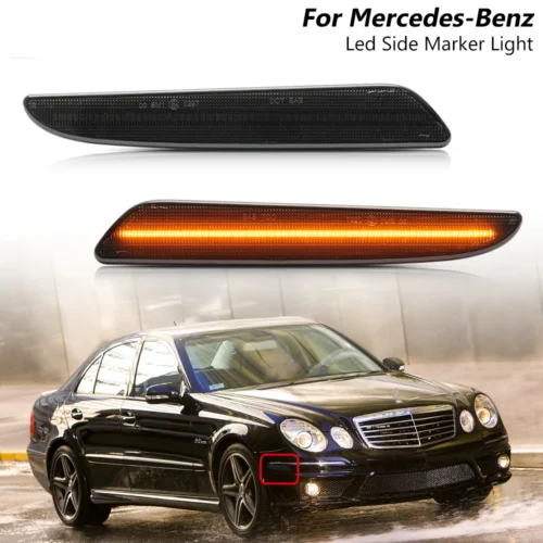 

Smoked LED Amber Side Marker Light For 07-09 For Mercedes Benz E-Class W211 Facelift