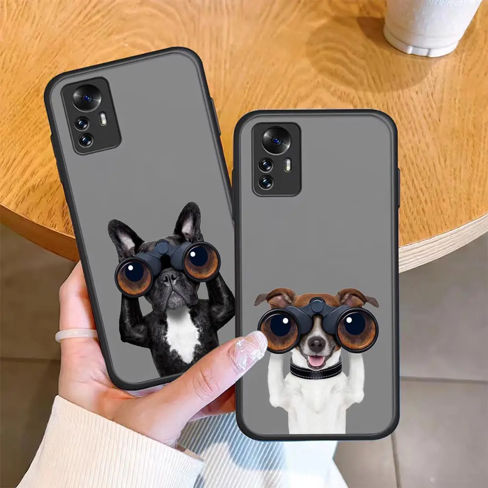 

Funny Cute Animal Chihuahua Dog Pug Matte Phone Case For Xiaomi Mi 12 11 11T 10 10S 9 8 6X 5X A3 Ultra Lite Tpro Pro Cover Funda