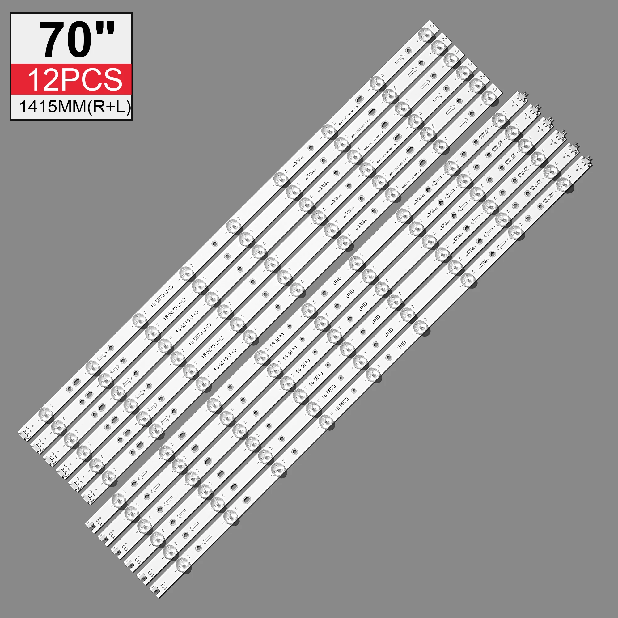 Светодиодная лента для подсветки Vizio lftrvrct S700DUA-3 LB70006 V0 V1 _ 01 16 5E70 UHD E465853 E349376 12 шт. |