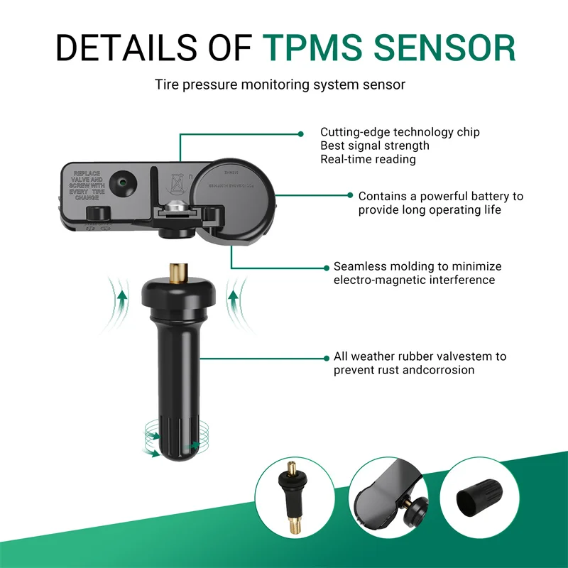 Датчик давления в шинах TPMS 315 МГц для Chrysler Aspen KIA Jeep Cherokee Dodge Magnum 52933A5000 56053036 АА 56029465