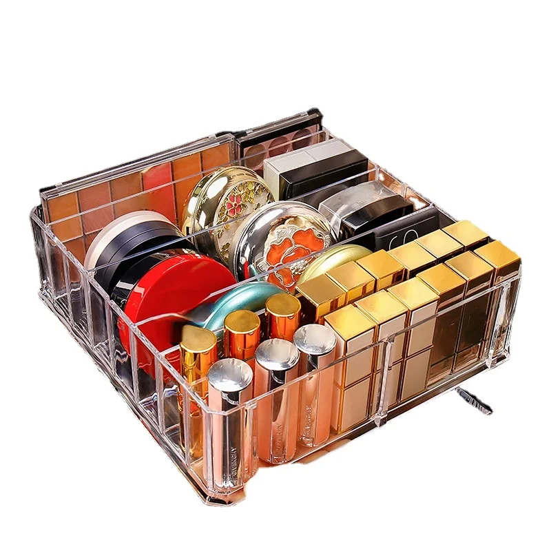 

Cosmetics Storage Box Transparent Eyeshadow Tray Mouth Red Powder Blush Doge Acrylic Skin Care Storage Rack Makeup Organizer
