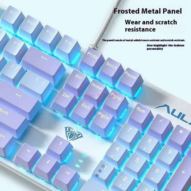 Механическая клавиатура HD F2068pro матовая панель двухцветная проводная популярная