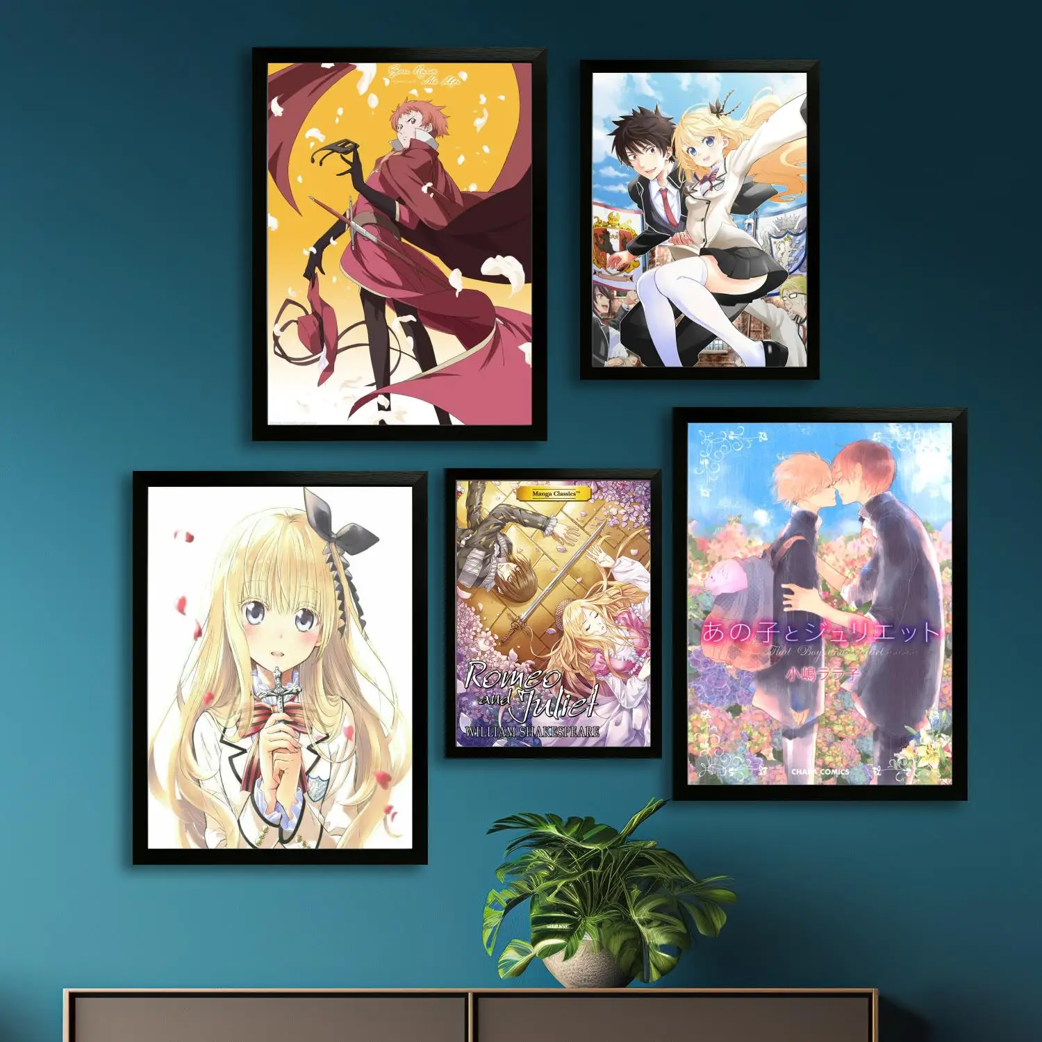 Юльет манга холст художественный постер настенное искусство печать с